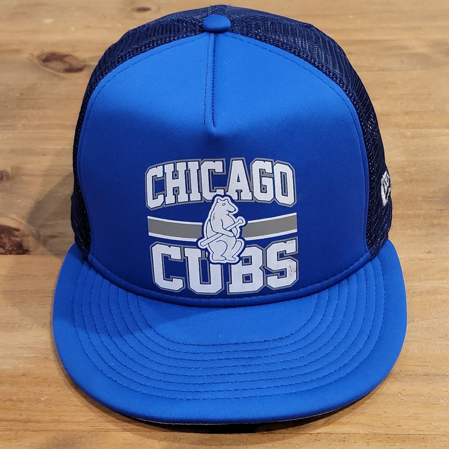 Chicago Cubs New Era Trucker Hat Snapback Cooperstown Mesh Blue MLB 9Fifty