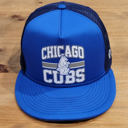 Chicago Cubs New Era Trucker Hat Snapback Cooperstown Mesh Blue MLB 9Fifty