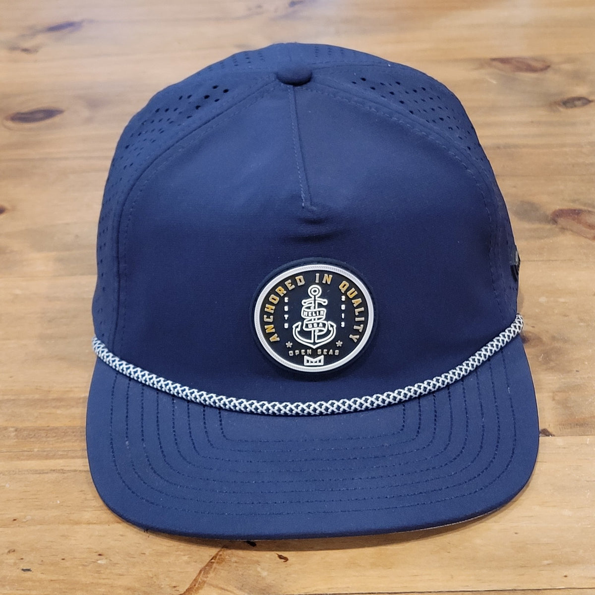 Melin Coronado Hydro Snapback Hat Anchored in Quality Open Seas 58cm Fit Blue