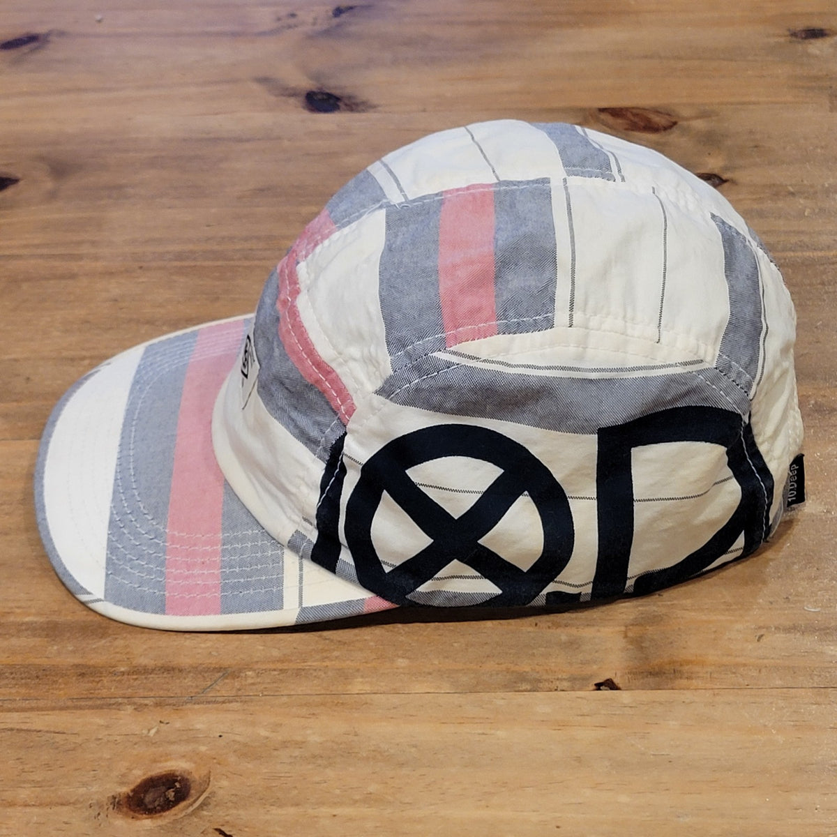 10 Deep 5 Panel Hat Cap Strap Back Adjustable Spell Out Patch One Size