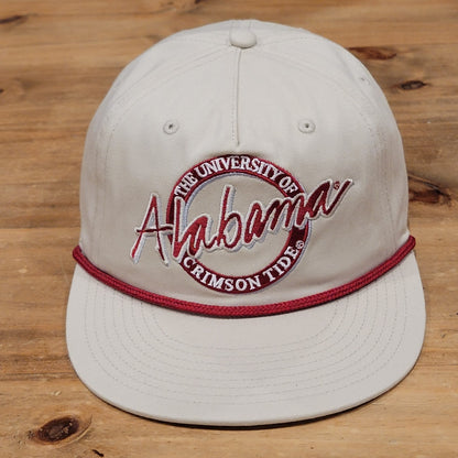 Alabama Crimson Tide Hat Cap Snapback Vintage Style Circle Logo Script One Size
