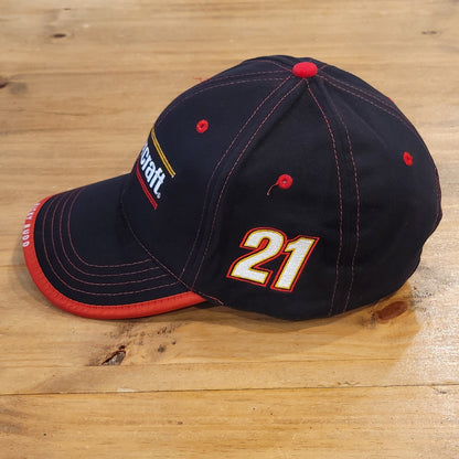 Motorcraft Hat Strap Back Black Ricky Rudd One Size Adjustable #21 NASCAR