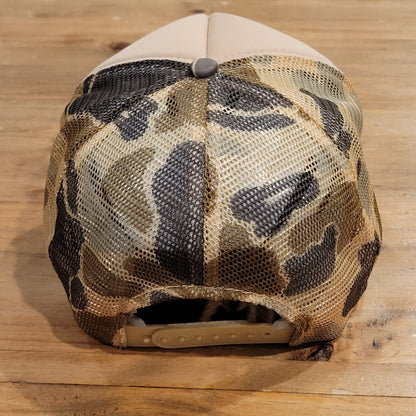 Vintage Hunting Hat Classic Whitetails Trucker Gene Wensel Camo Camouflage Foam