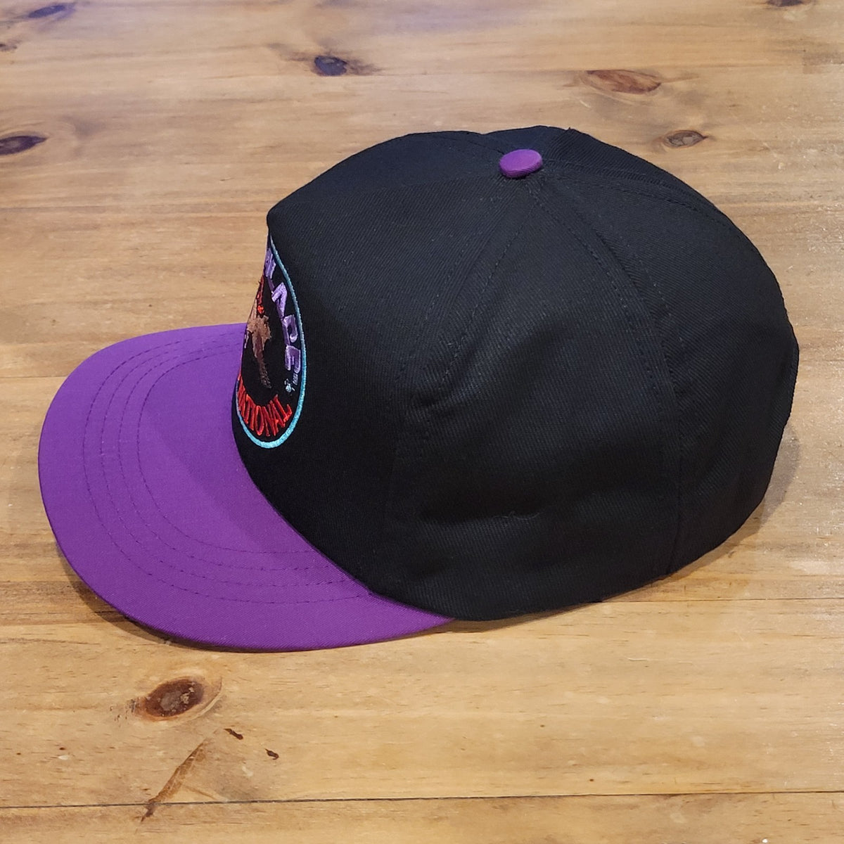 Vintage Cow Palace Grand National Rodeo Hat Black Cowboy Western 90s Embroidered
