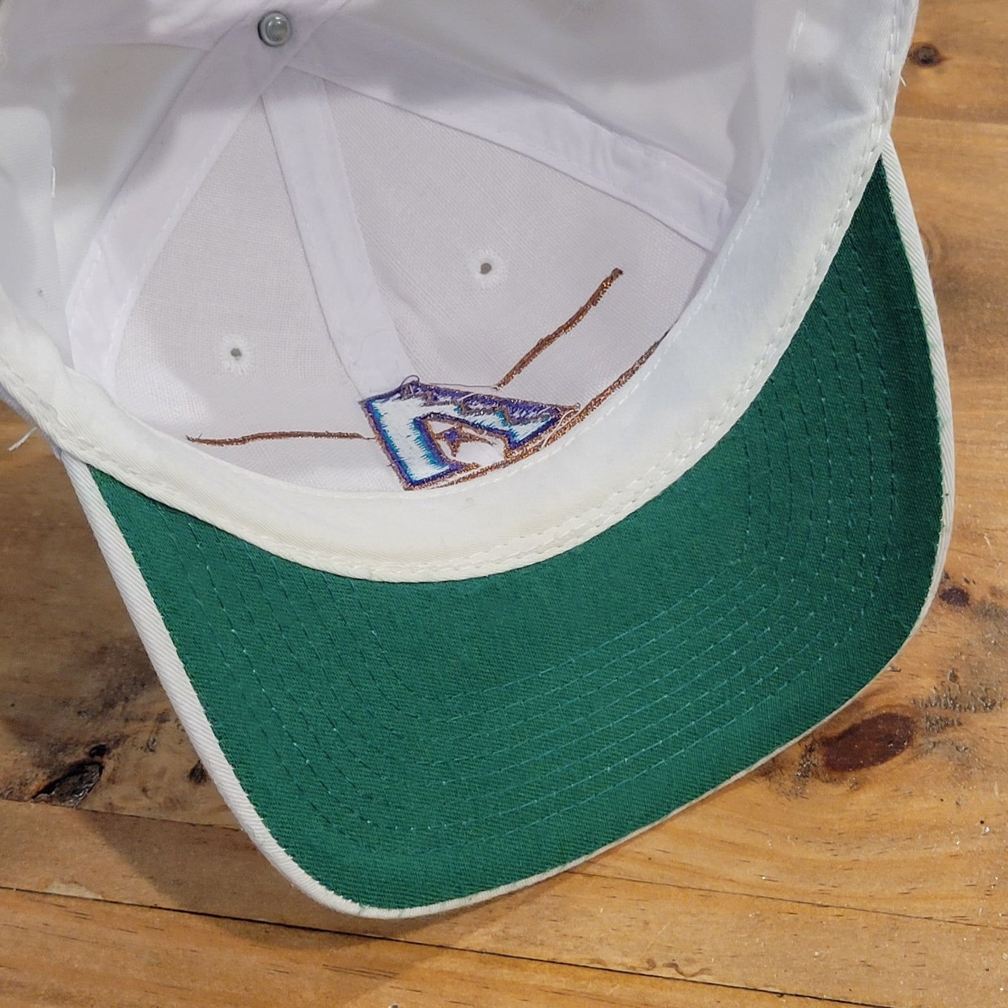 Vintage Arizona Diamond Backs Hat Snapback White 3 Bar The Game 90s Twill MLB