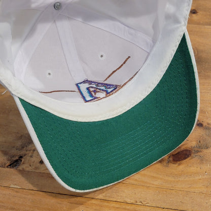 Vintage Arizona Diamond Backs Hat Snapback White 3 Bar The Game 90s Twill MLB