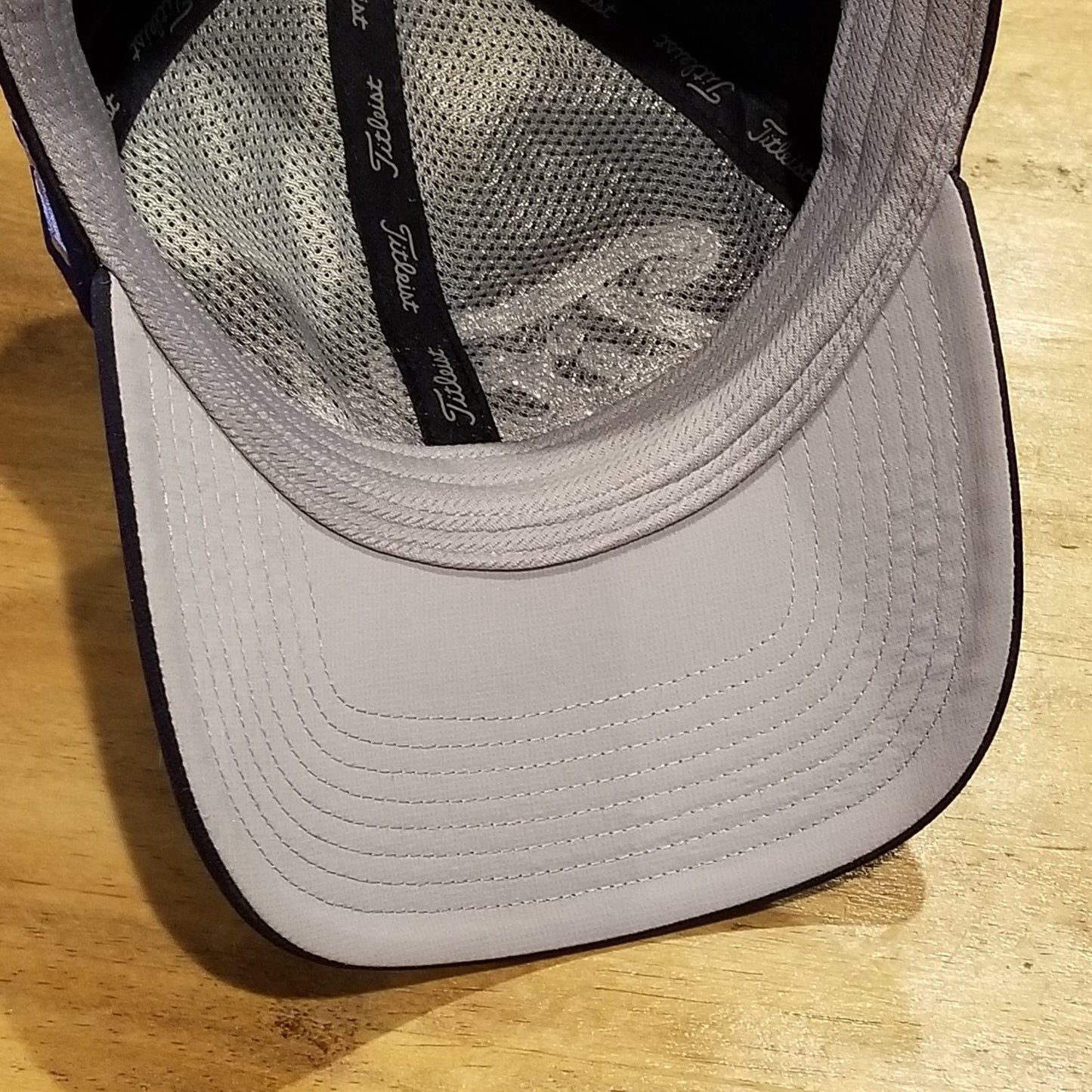 Titleist Hat Cap Strap Back Blue Silver Spell Out Script Lightweight Golf