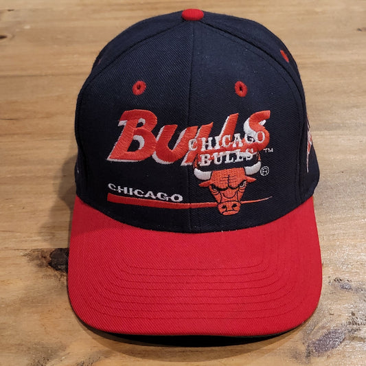 Vintage Chicago Bulls Hat Snapback Black Twins Enterprise Wool Blend 90s Jordan