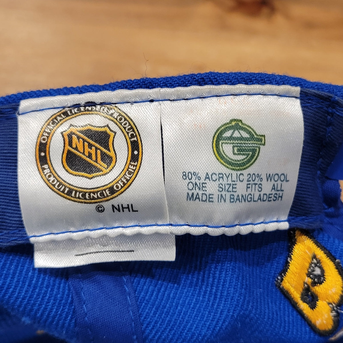 Vintage Buffalo Sabres Hat Snapback G-Cap 90s Wool Blend Blockhead Blue One sIze