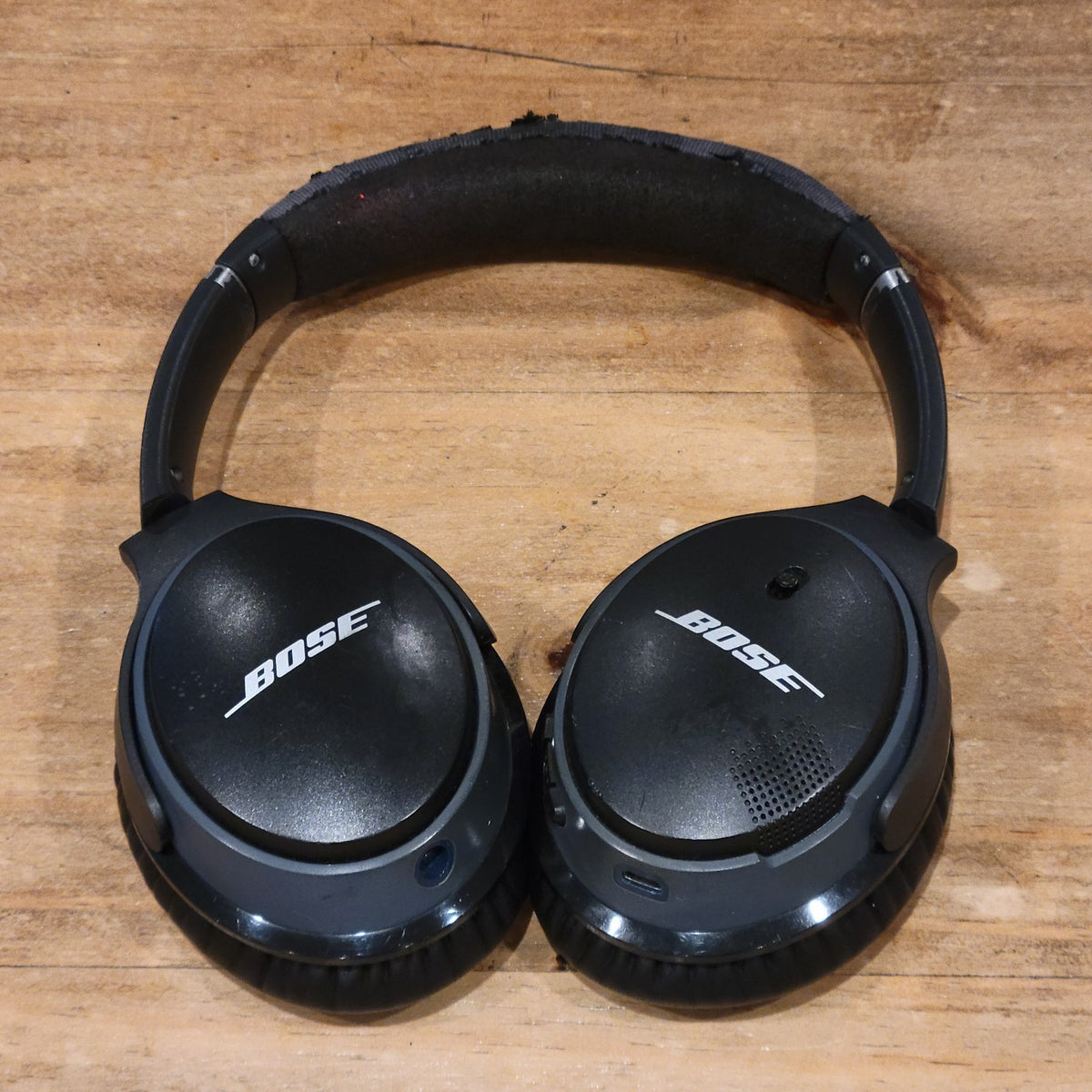 Bose SoundLink Around Ear Wireless Headphones AE2 Black Blue Tested Working 1135