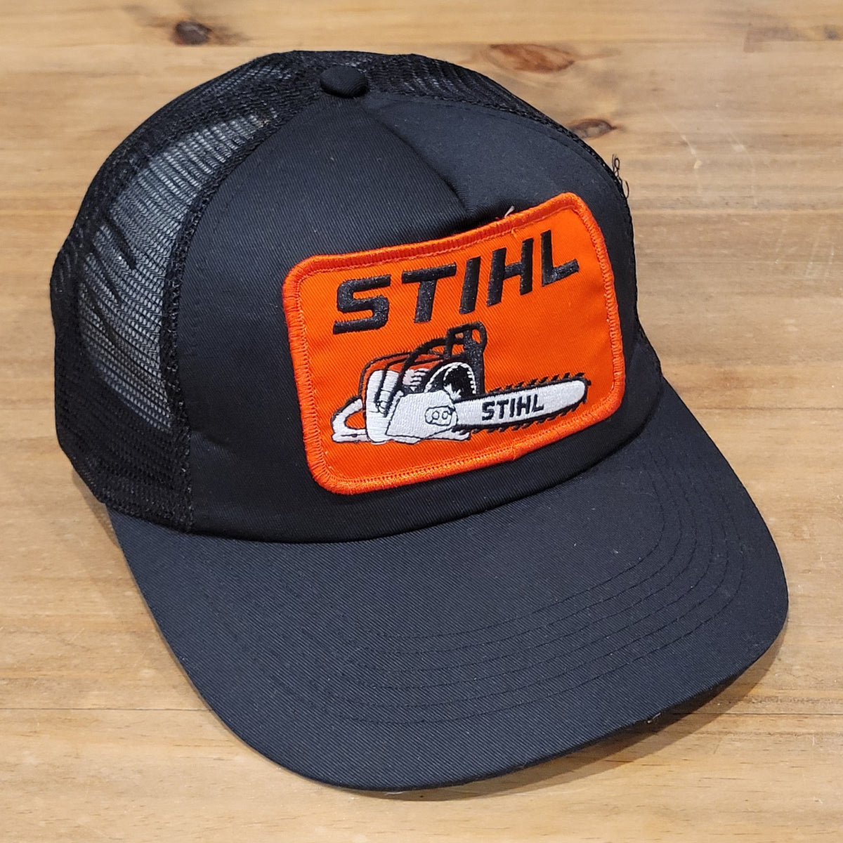 Stihl Chainsaw Hat Cap snapback Black Patch One Size Equipment Trucker