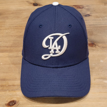 Los Angeles Dodgers Hat New Era Size S/M 39Thirty Flex Stretch Fitted Blue LA