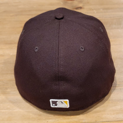 San Diego Padres Hat New era Size 7 1/4 Fitted 59Fifty Brown MLB On Field