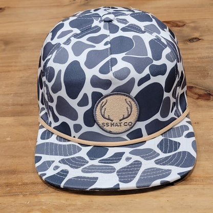 Southern String Hat Co Snapback Camo Camouflage Hunting Deer Patch Rope One Size