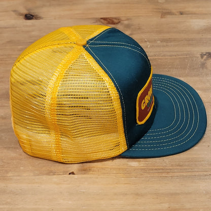 Vintage Grow Master Snapback Trucker Big Patch Farm Plant Mesh  Green 80s 90s