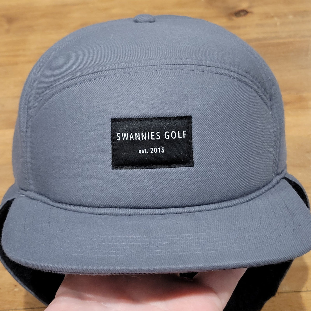 Swannies Golf Winter Hat Size L 7 3/8 Gray Fitted Sherpa Lined Trapper Outdoor