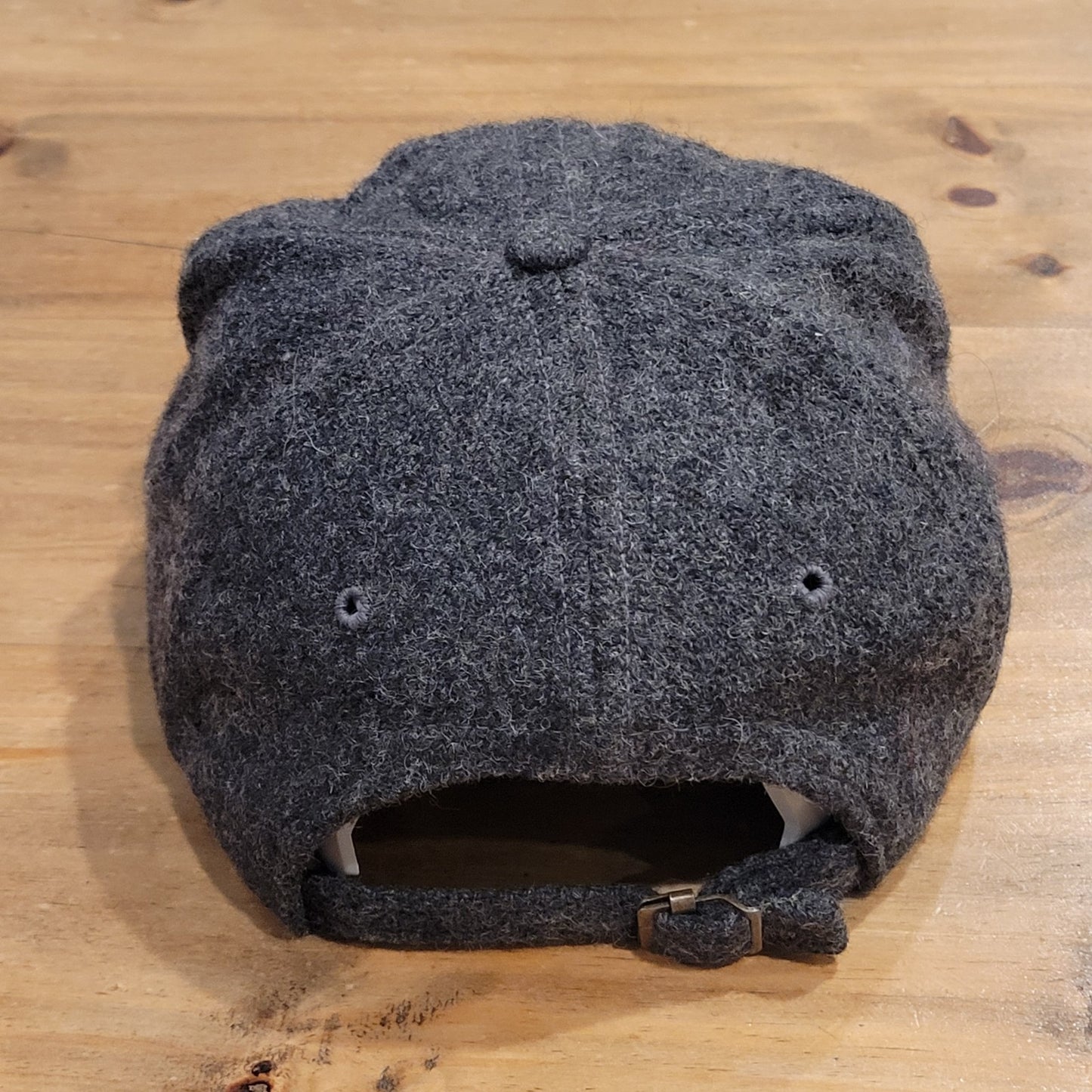 Vintage J. Crew Hat 90s Gray Wool Union Made USA One Size Adjustable