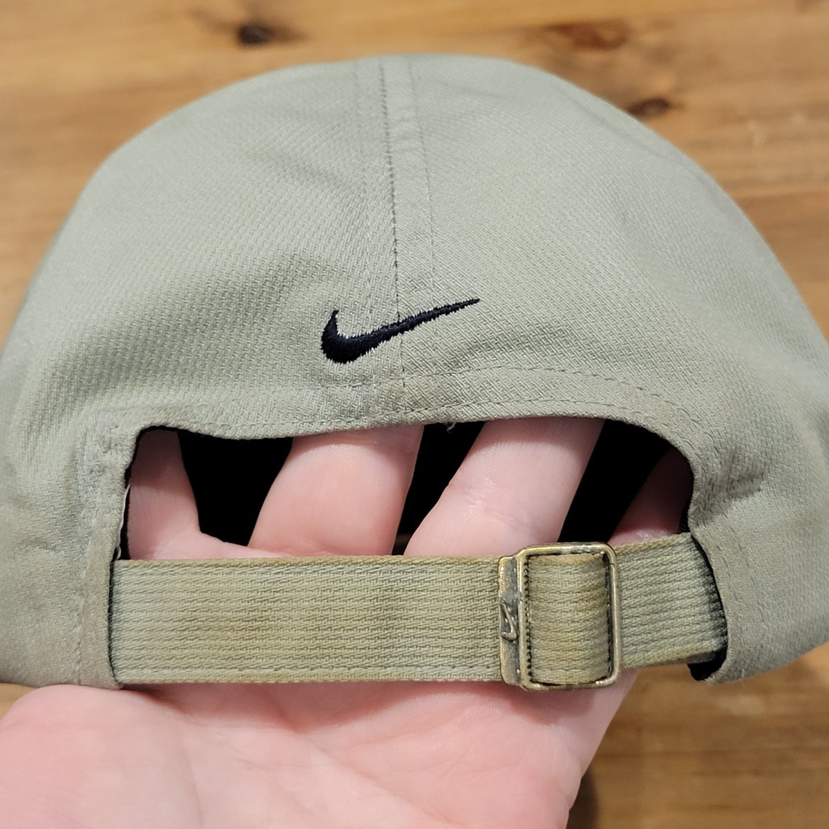 Vintage Nike Hat Strap Back Green Blue N Logo Swoosh Dad Y2K 90s Adjustable