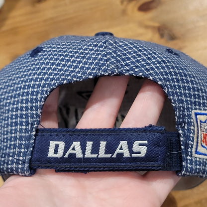 Vintage Dallas Cowboys Hat Strap Back Logo Athletic Grid Pro Line One Size 90s