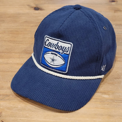 Dallas Cowboys Corduroy Hat Stoney Clover Ln X 47 Brand Snapback Rope NFL