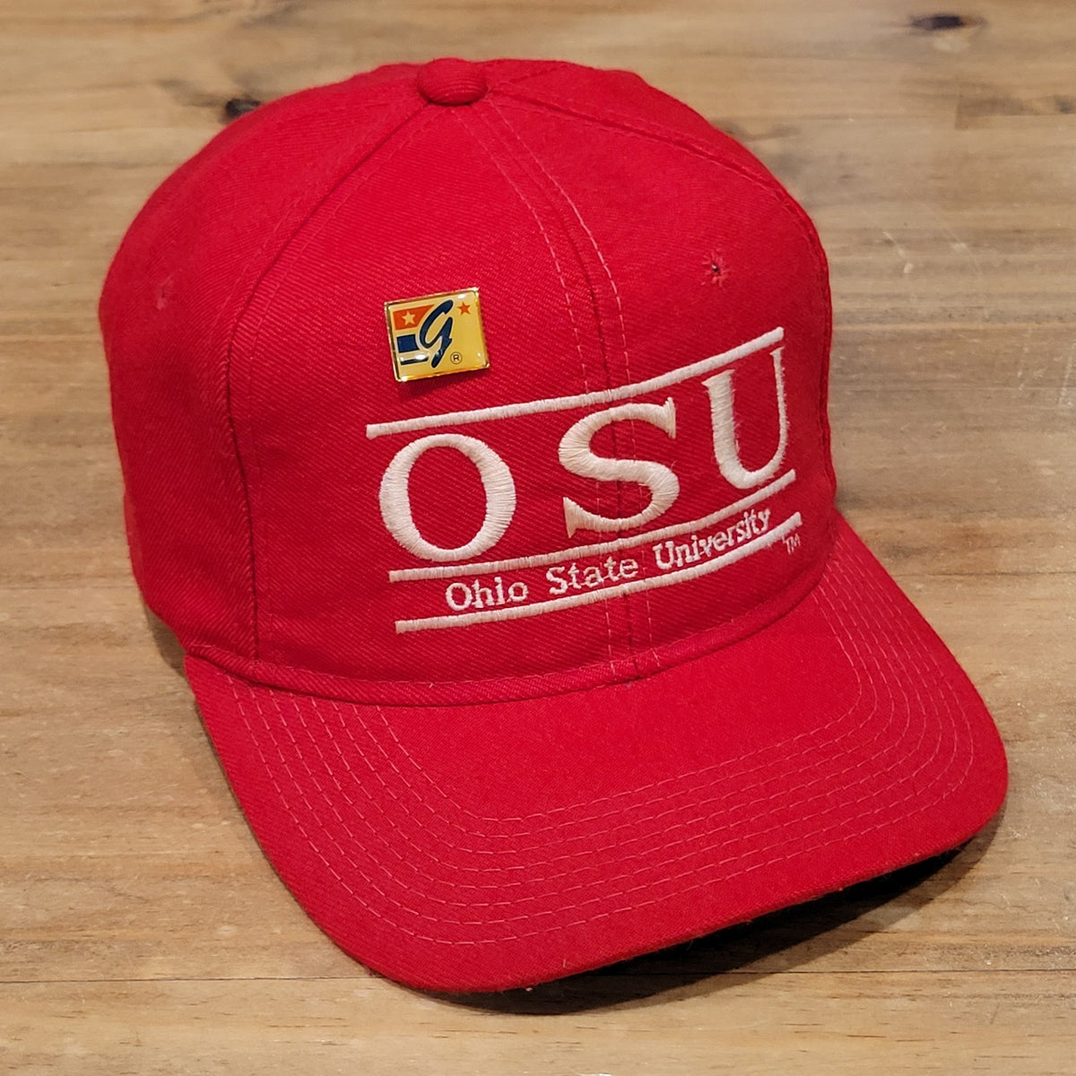 Vintage Ohio State Buckeyes Hat Snapback The Game 3 Bar Wool Made USA Glued Tag