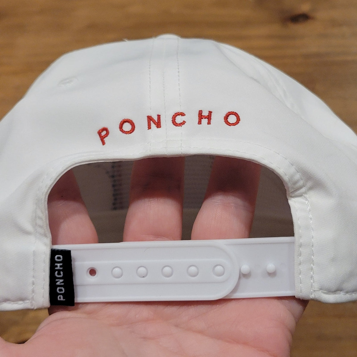 Poncho Outdoors Fly Fishing Hat Cap Snapback White Rope One Size Adjustable