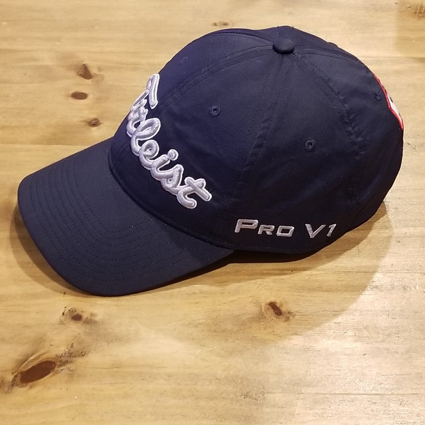 Titleist Hat Cap Strap Back Blue Silver Spell Out Script Lightweight Golf