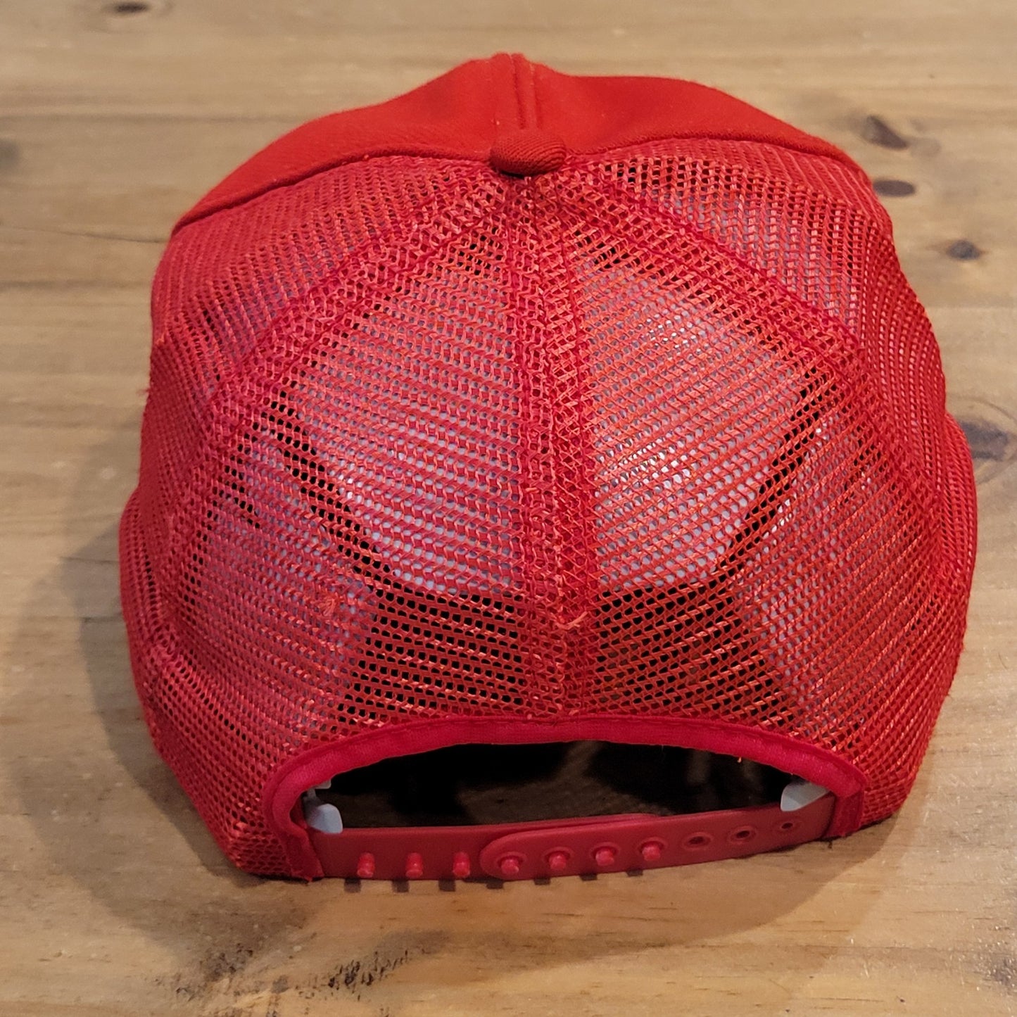 Vintage Johnson Outboards Motor Hat Snapback Red Fish Boating Patch Trucker