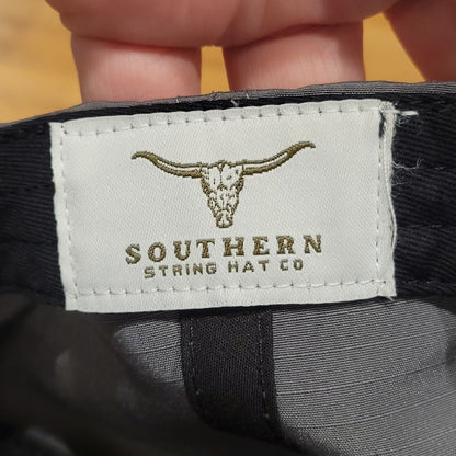 Southern String Hat Co Snapback Gray Deer Buck Logo Rip Stop Gray Hunting