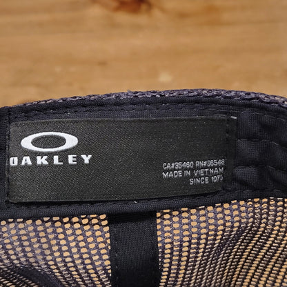Oakley Snapback Hat Cap Mesh Back Trucker Black O Logo Patch One Size
