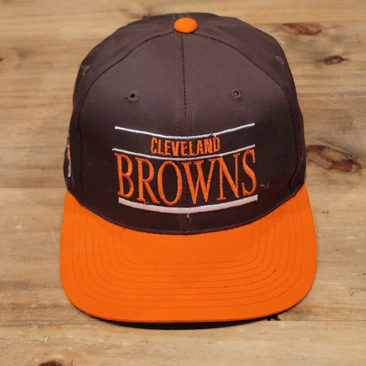 Vintage Cleveland Browns Hat Cap Snapback 3 Bar ANNCO 90s NFL Football Twill
