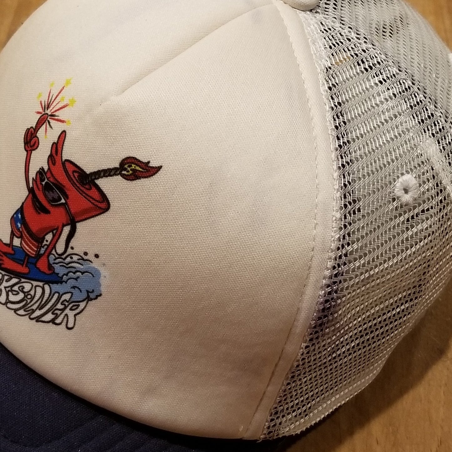 QuikSilver Hat Cap Snapback Mesh Foam Adjustable Surf Firecracker Beach