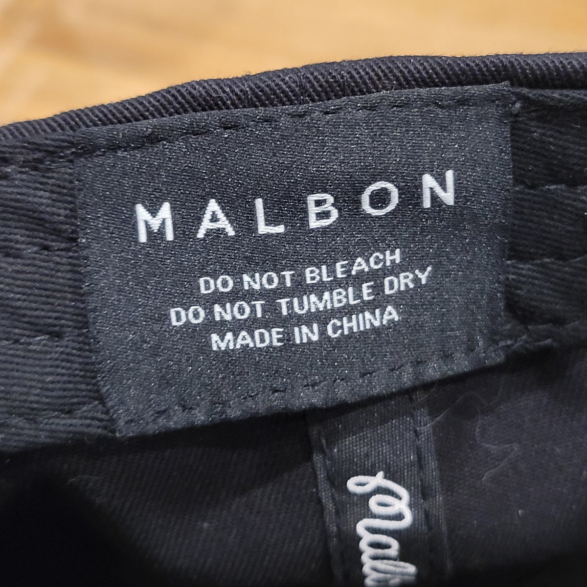 Malbon Golf Hat Cap Snapback Black White Rope Driver Ball One Size Adjustable
