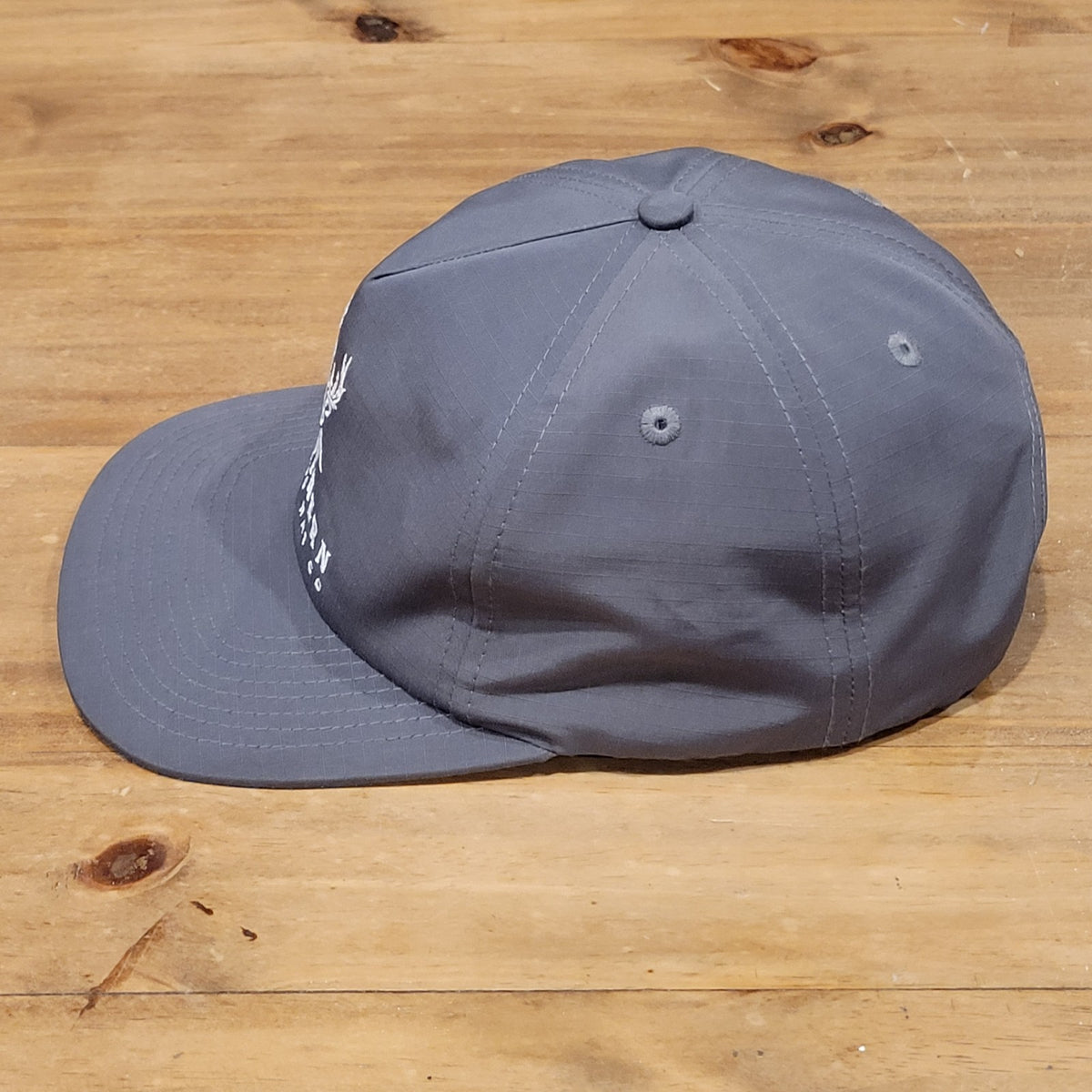 Southern String Hat Co Snapback Gray Deer Buck Logo Rip Stop Gray Hunting