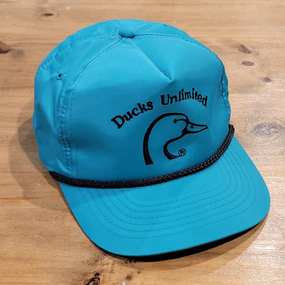 Vintage Ducks Unlimited Hat Snapback Green Team DU Rope 90s Hunting Duck
