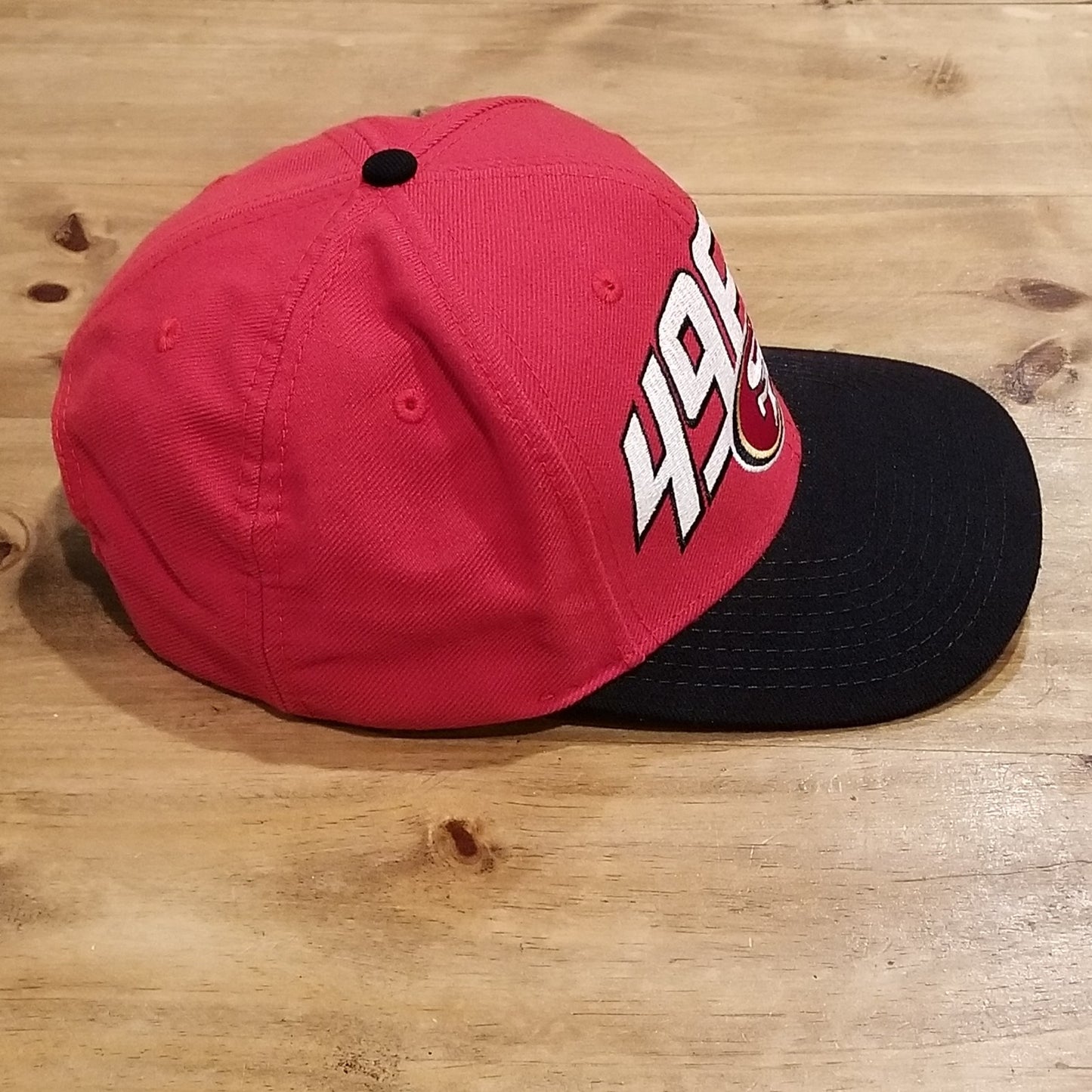 San Francisco 49ers Hat Snapback Reebok Arch Spell Out Big Logo Wool Blend Y2K