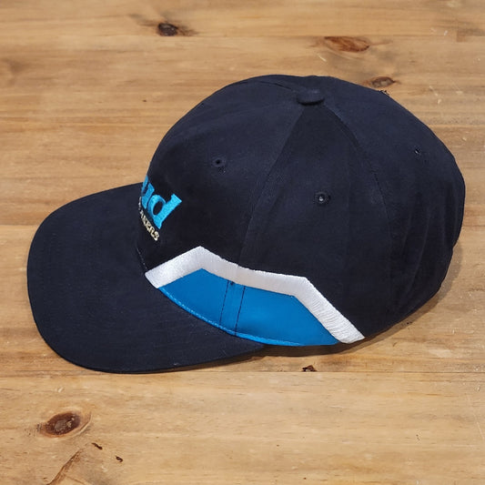Vintage Bud King Of Beers Hat Snapback Black Blue 90s Anheuser Budweiser NOS