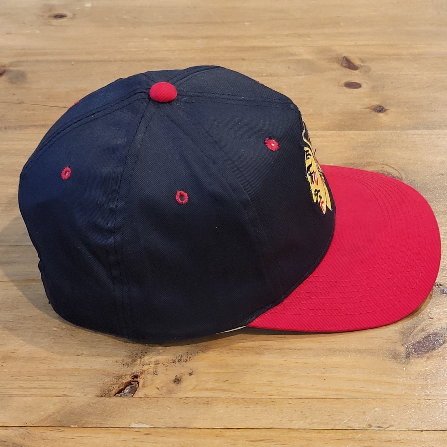 Vintage Chicago Blackhawks Hat Sports Specialties NHL Hockey Plain Logo 90s