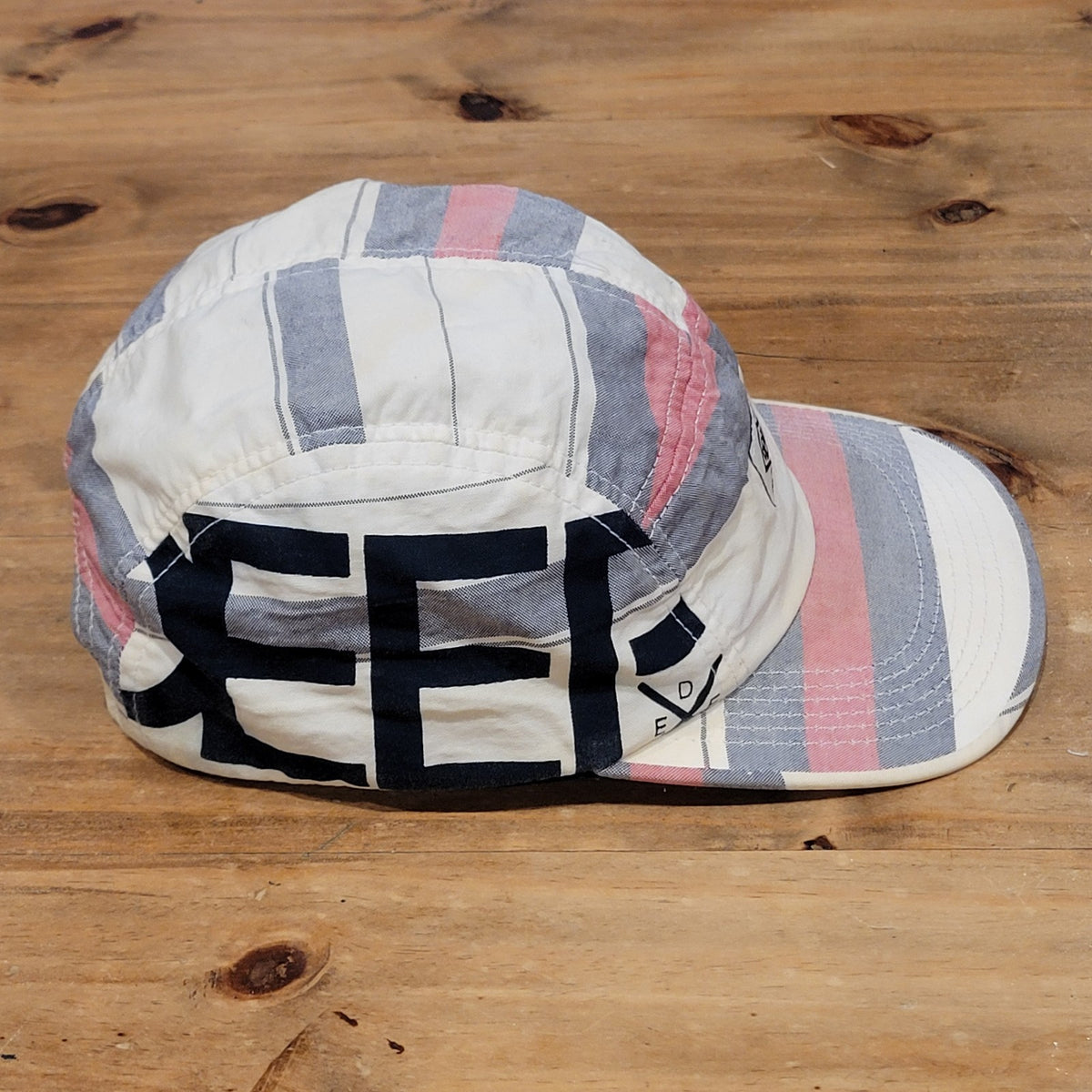 10 Deep 5 Panel Hat Cap Strap Back Adjustable Spell Out Patch One Size
