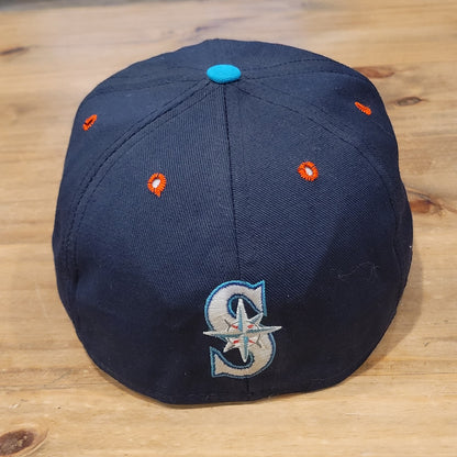 Vintage Everett Aquasox Hat Sz 7 1/4 Fitted Blue MiLB Seattle Mariners Pro Line