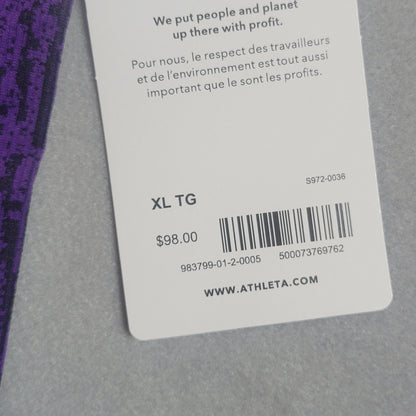 Athleta Flurry Elemental Turtleneck Top Base Layer Long Sleeve Purple Thumbholes