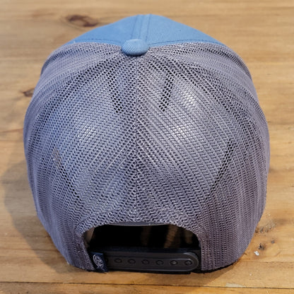 AFTCO Hat Snapback Blue American Fishing Leather Patch Trucker Fish Tackle Co