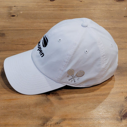 US Open Tennis Hat Cap White Black American Needle Lightweight Strap Back