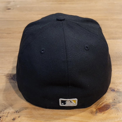 Pittsburgh Pirates Hat New Era Size 7 3/8 Fitted Black MLB 59Fifty Baseball