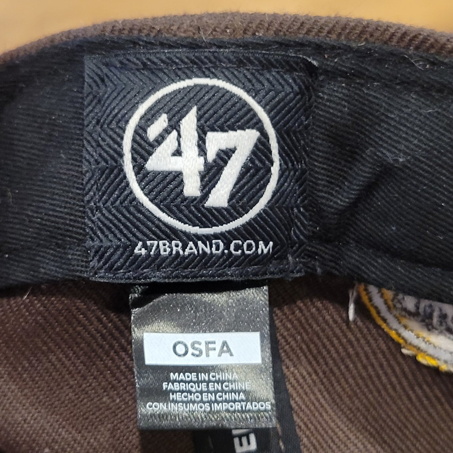 San Diego Padres Hat Snapback Brown 47 Brand One Size MLB Baseball