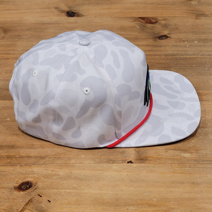Southern String Hat Co Snapback Gray White Camouflage Duck Mallard Hunting