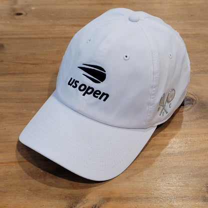 US Open Tennis Hat Cap White Black American Needle Lightweight Strap Back