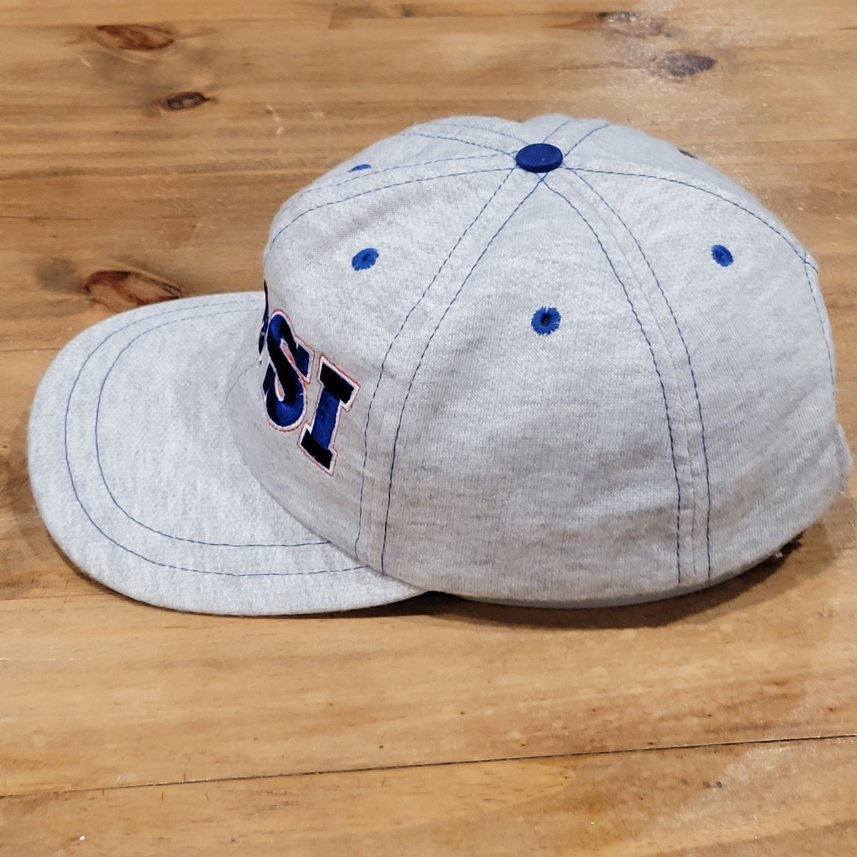 Vintage Pepsi Hat Cap One Size Flex Stretch Fitted Adult 90s Gray Spell Out Soda