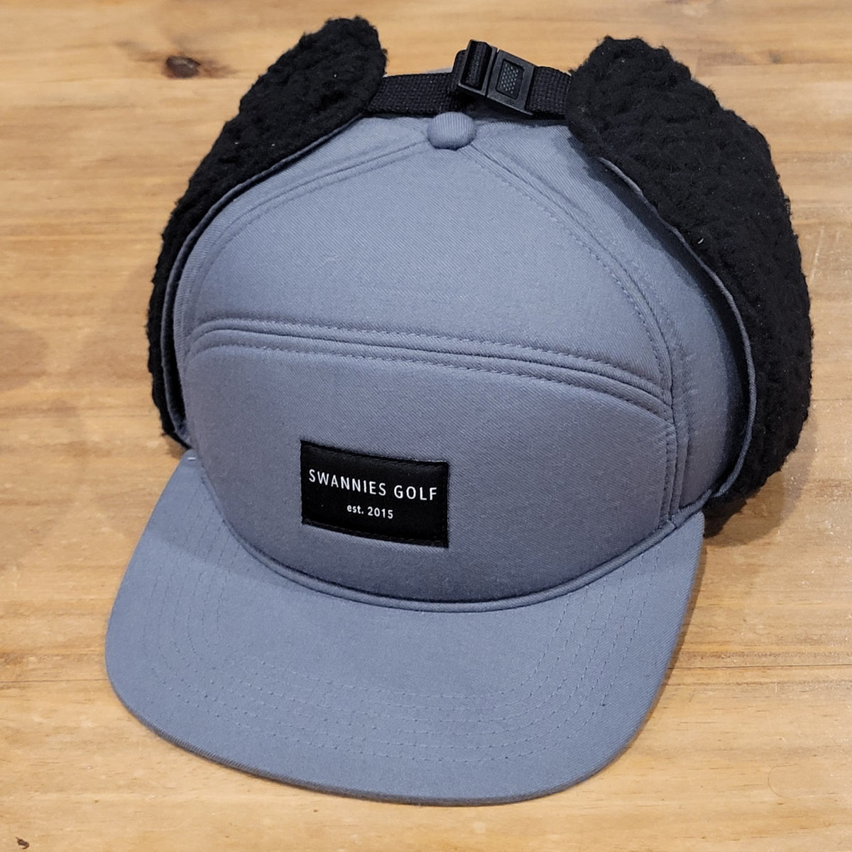 Swannies Golf Winter Hat Size L 7 3/8 Gray Fitted Sherpa Lined Trapper Outdoor