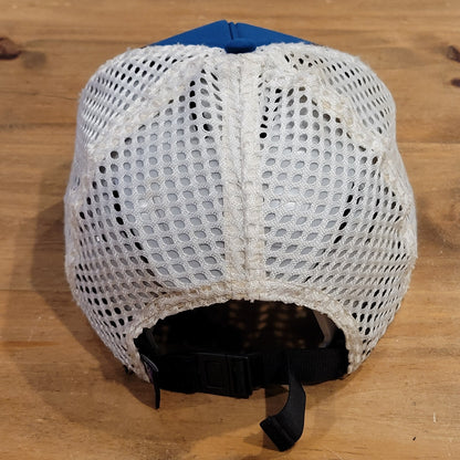 Patagonia Duckbill Trucker Hat Blue White Mesh Running Cycling Trail Cap OS